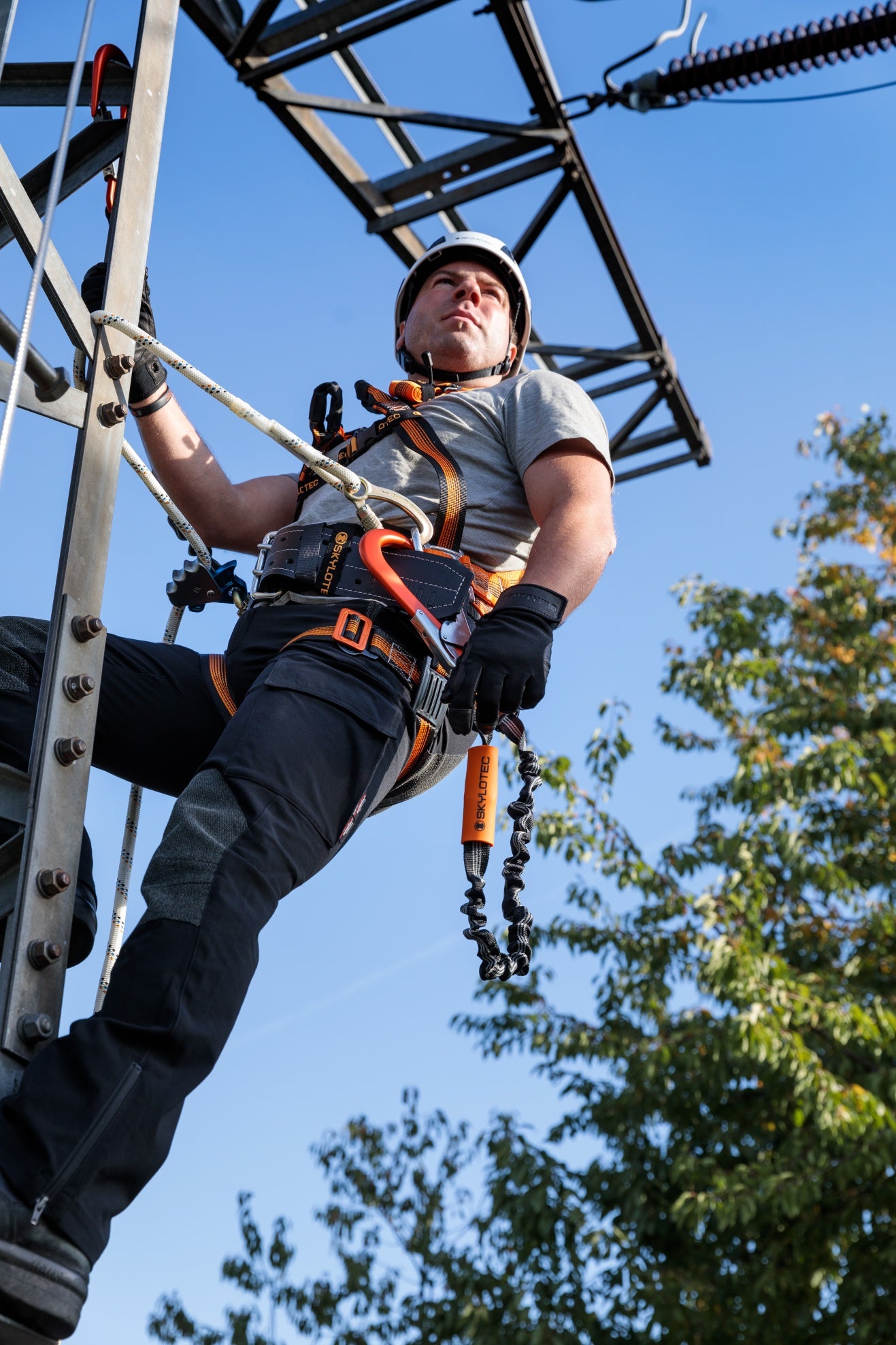 Skylotec ERGOGRIP SK16 Single Leg Work Positioning Lanyard with 25mm Snap Hook 1.5m-5m - SecureHeights