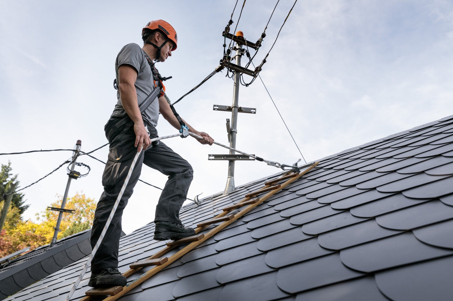 Skylotec ERGOGRIP SK16 Single Leg Work Positioning Lanyard with 22mm Carabiner 2m-10m - SecureHeights