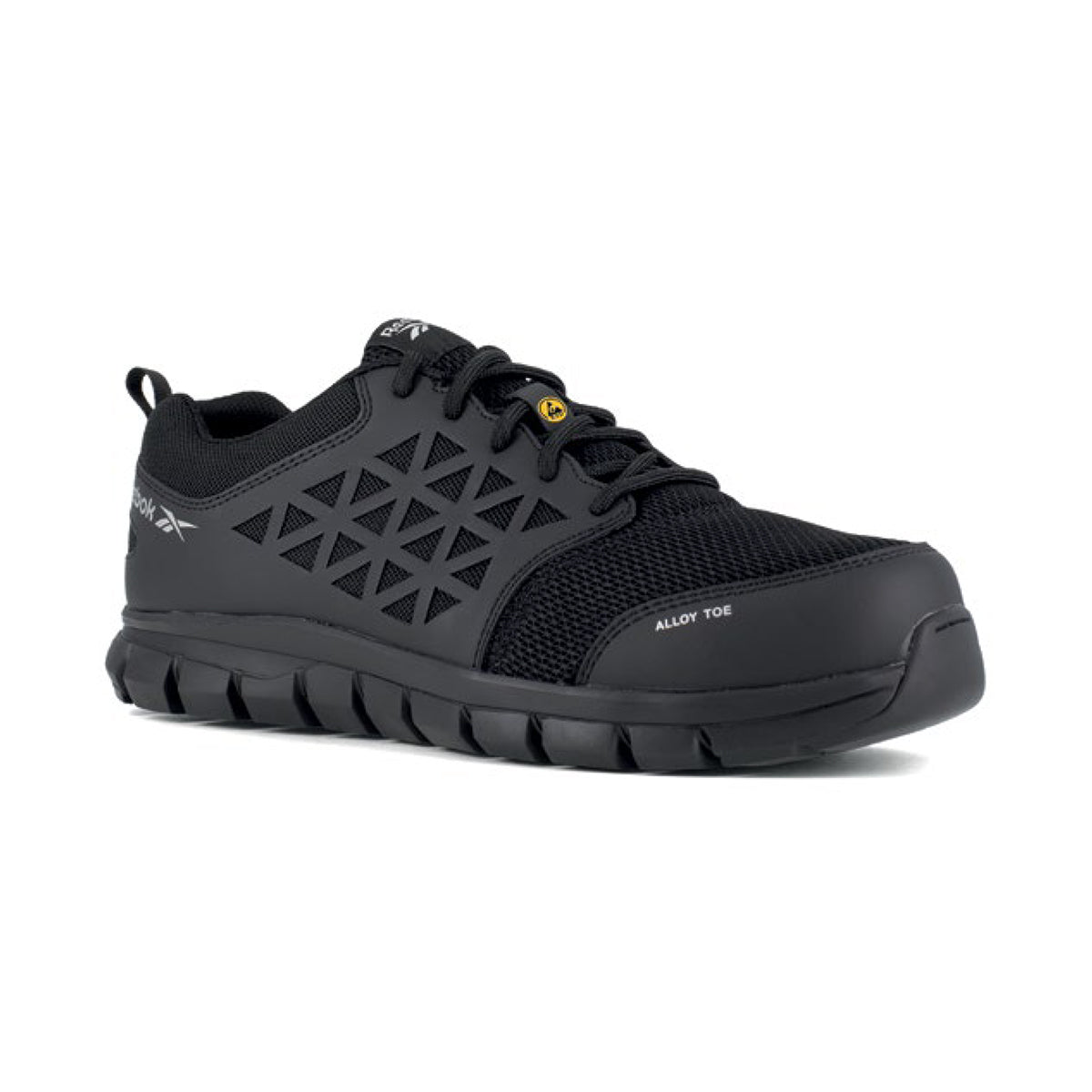Reebok EXCEL LIGHT SAFETY IB1029 S1PS ESD Microfibre Mesh Safety Trainers - Black