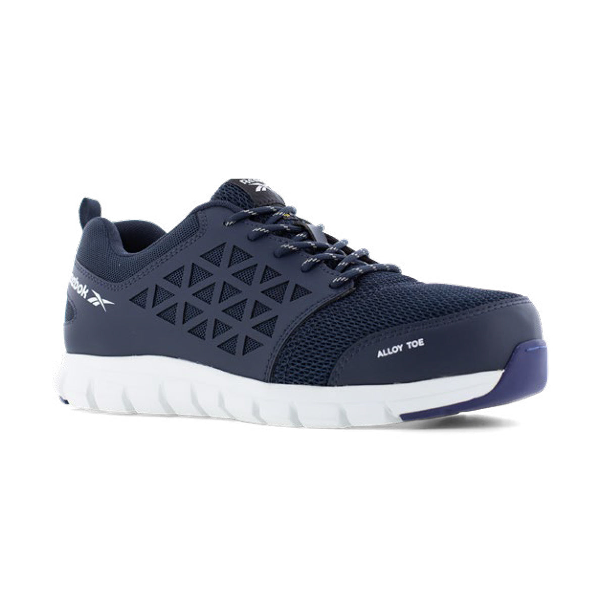 Reebok EXCEL LIGHT SAFETY IB1030 S1PS ESD Microfibre Mesh Safety Trainers - Navy
