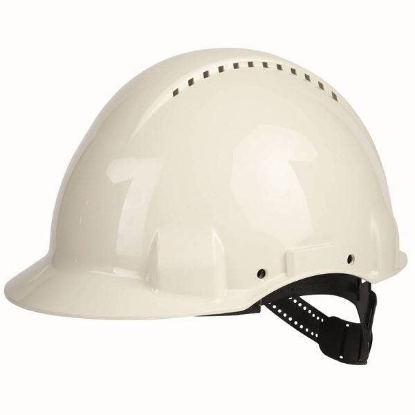 3M G3000 White Ventilated Safety Helmet G3000NUV-VI - SecureHeights