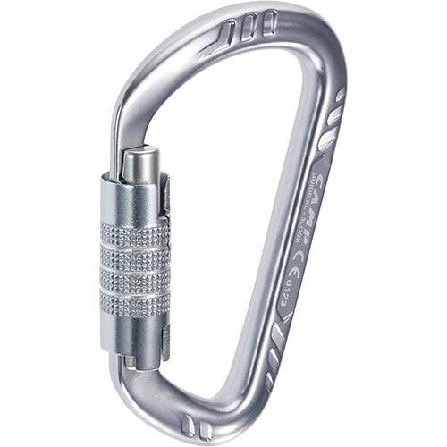 CAMP Safety GUIDE XL 3LOCK Lightweight D-Shaped Triple Lock Aluminum Carabiner 136503 - SecureHeights