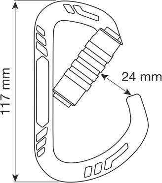 CAMP Safety GUIDE XL 3LOCK Lightweight D-Shaped Triple Lock Aluminum Carabiner 136503 - SecureHeights