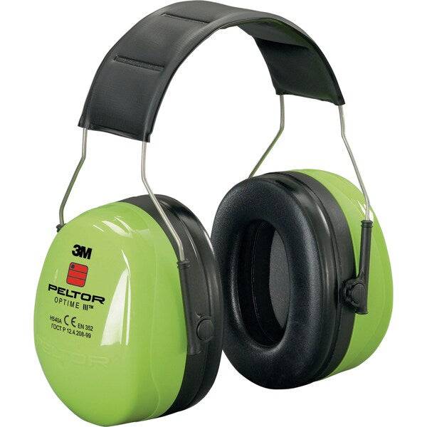 3M PELTOR Optime III Hi-Viz SNR 35 dB Ear Defenders H540A-461-GB - SecureHeights
