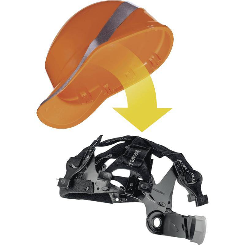 DeltaPlus HARNESS V Diamond V Safety Helmet Harness (Pack of 10) - SecureHeights