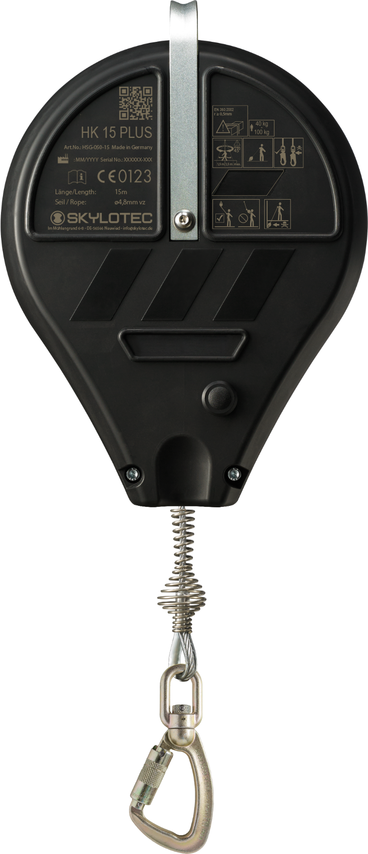 Skylotec HK PLUS 15m Galvanised Steel Cable Fall Arrest Block HSG-050-15 - SecureHeights