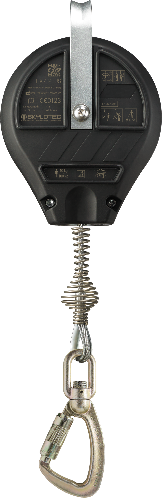 Skylotec HK PLUS 4m Galvanised Steel Cable Fall Arrest Block HSG-050-04 - SecureHeights