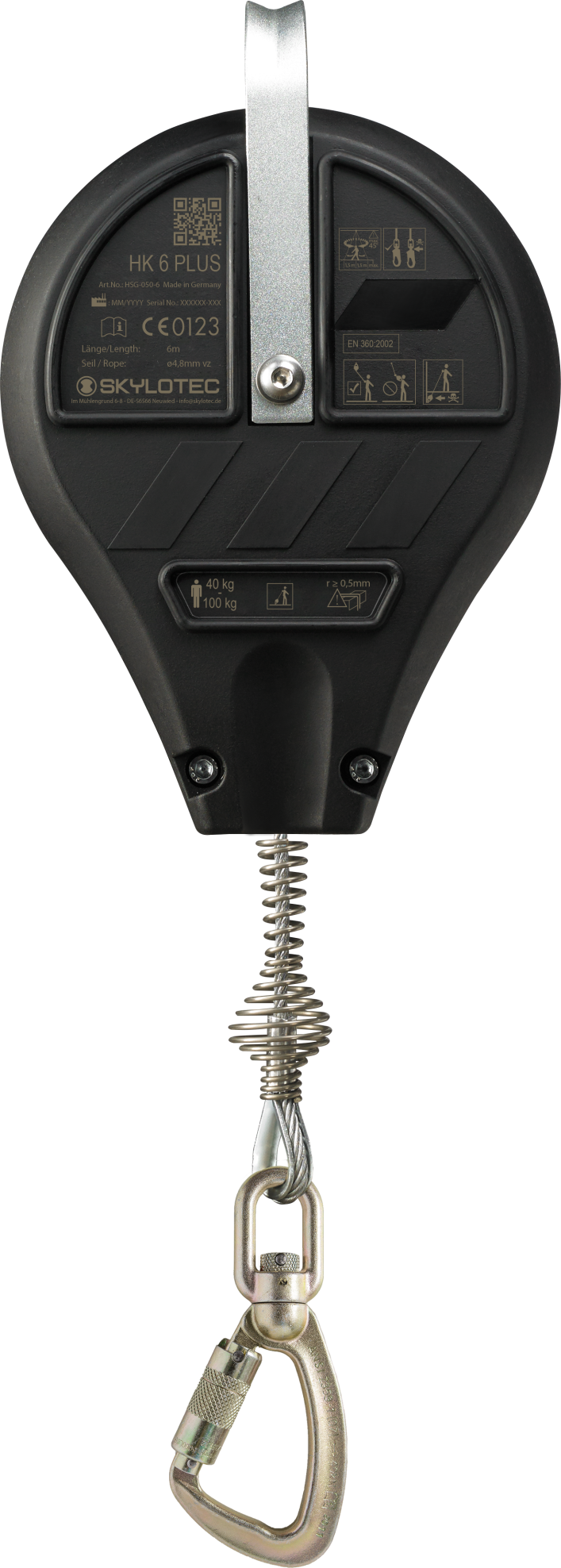 Skylotec HK PLUS 6m Galvanised Steel Cable Fall Arrest Block HSG-050-06 - SecureHeights