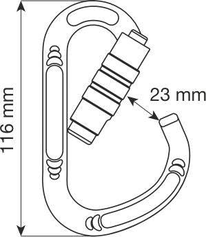 CAMP Safety HMS 2LOCK Twist Lock Aluminium Carabiner 118303 - SecureHeights