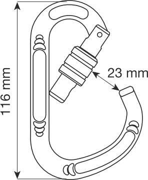 CAMP Safety HMS LOCK Screwgate Aluminium Carabiner - SecureHeights