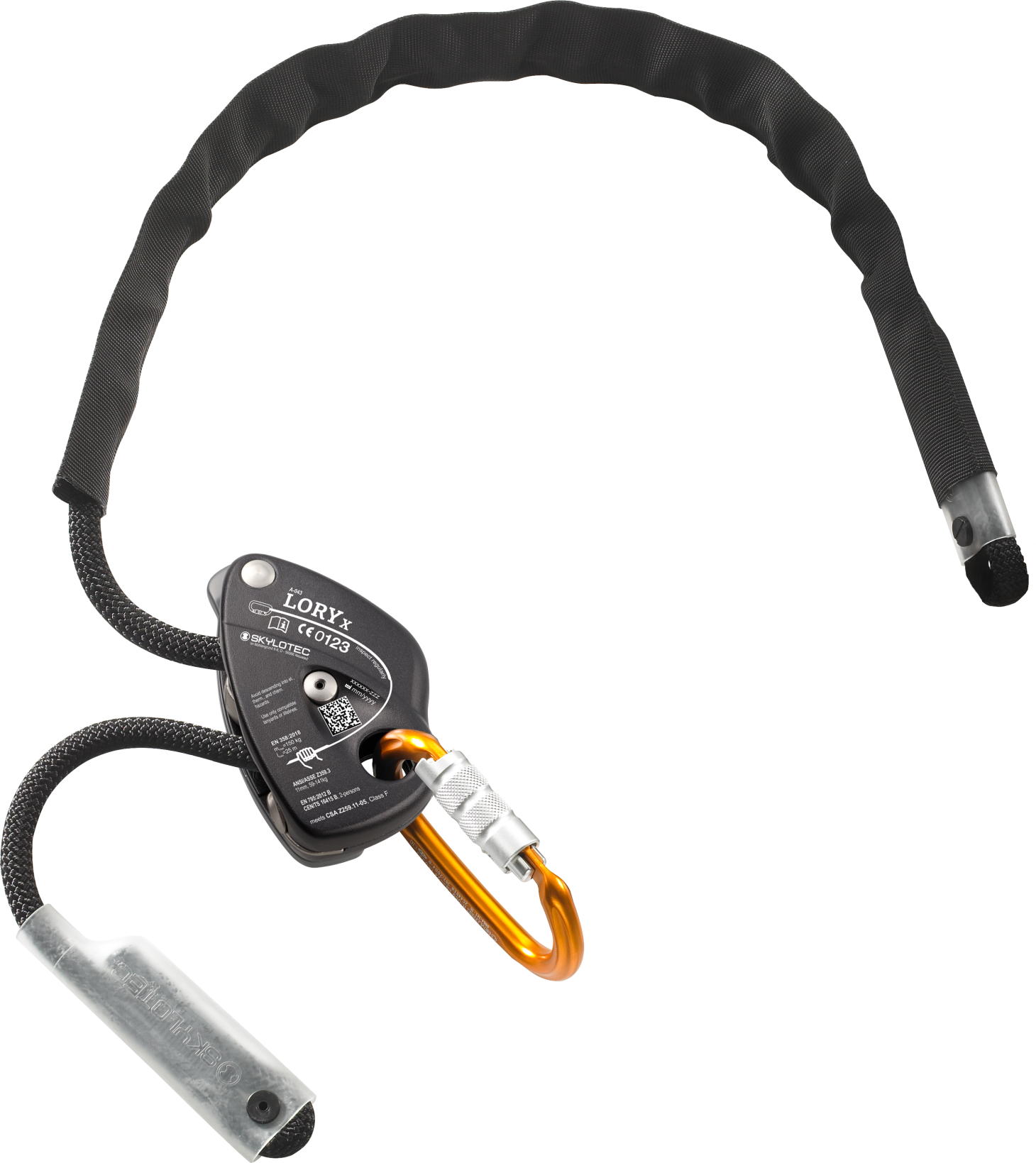 Skylotec LORY X Single Leg Adjustable Lanyard 2m-5m - SecureHeights