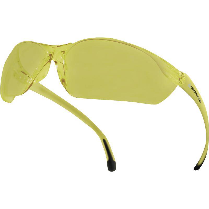 DeltaPlus MEIA YELLOW Polycarbonate Monobloc Safety Glasses (Pack of 10) MEIAJA - SecureHeights