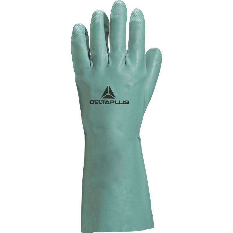 DeltaPlus NITREX VE802 Cotton Flock Nitrile 33cm Safety Gloves (10 Pairs) - SecureHeights