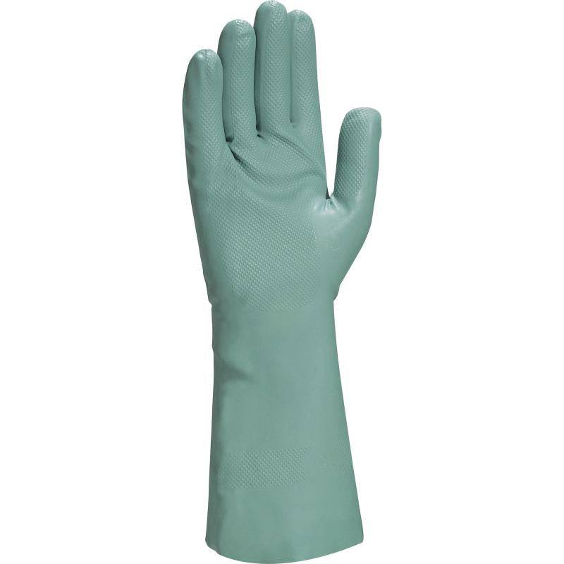 DeltaPlus NITREX VE802 Cotton Flock Nitrile 33cm Safety Gloves (10 Pairs) - SecureHeights