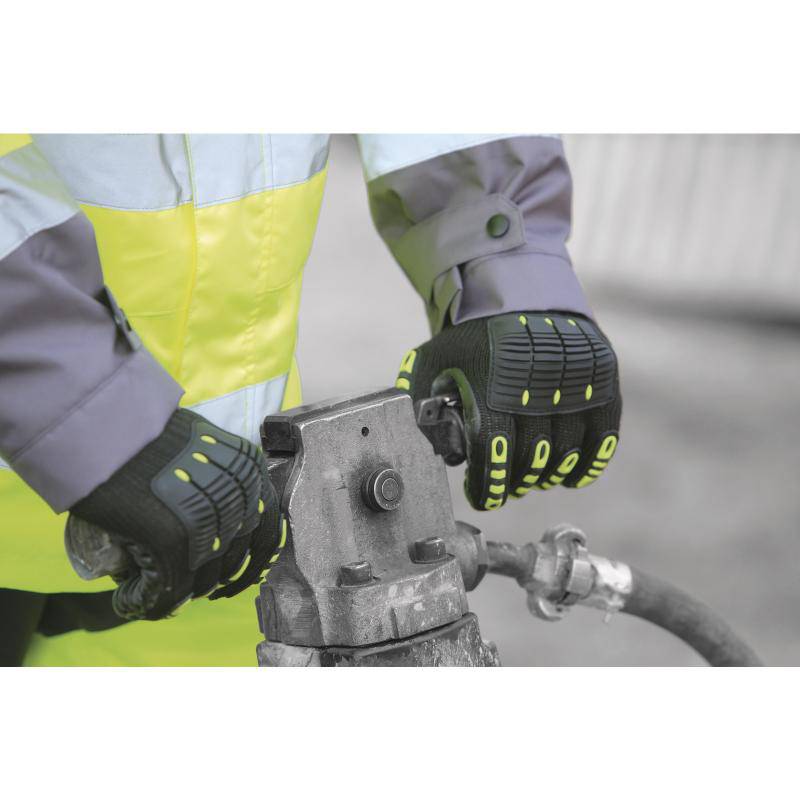 DeltaPlus NYSOS VV904 Anti Vibration Reinforced 7 Gauge Safety Gloves - SecureHeights