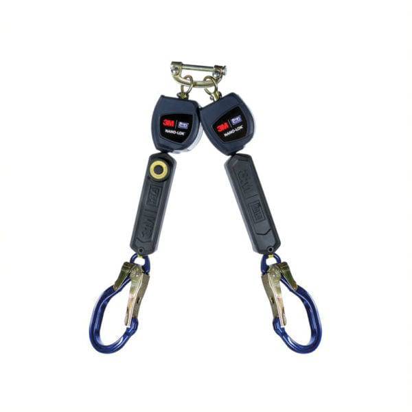 3M DBI SALA Nano-Lok 1.8m Twin Leg Web Self Retracting Lifeline with Rebar Hooks 3101719 - SecureHeights