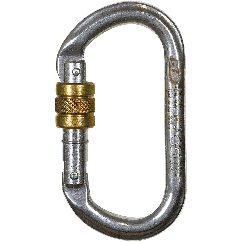 Climbing Technology OVAL S-STEEL SG Stainless Steel Screwgate Carabiner 4C52400 - SecureHeights