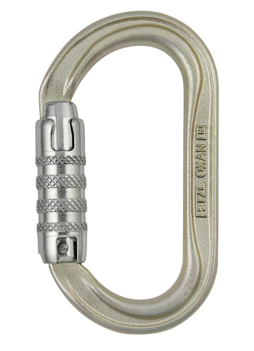 Petzl OXAN High Strength Oval Shaped Steel Triact Lock Carabiner European Version M72A TL - SecureHeights