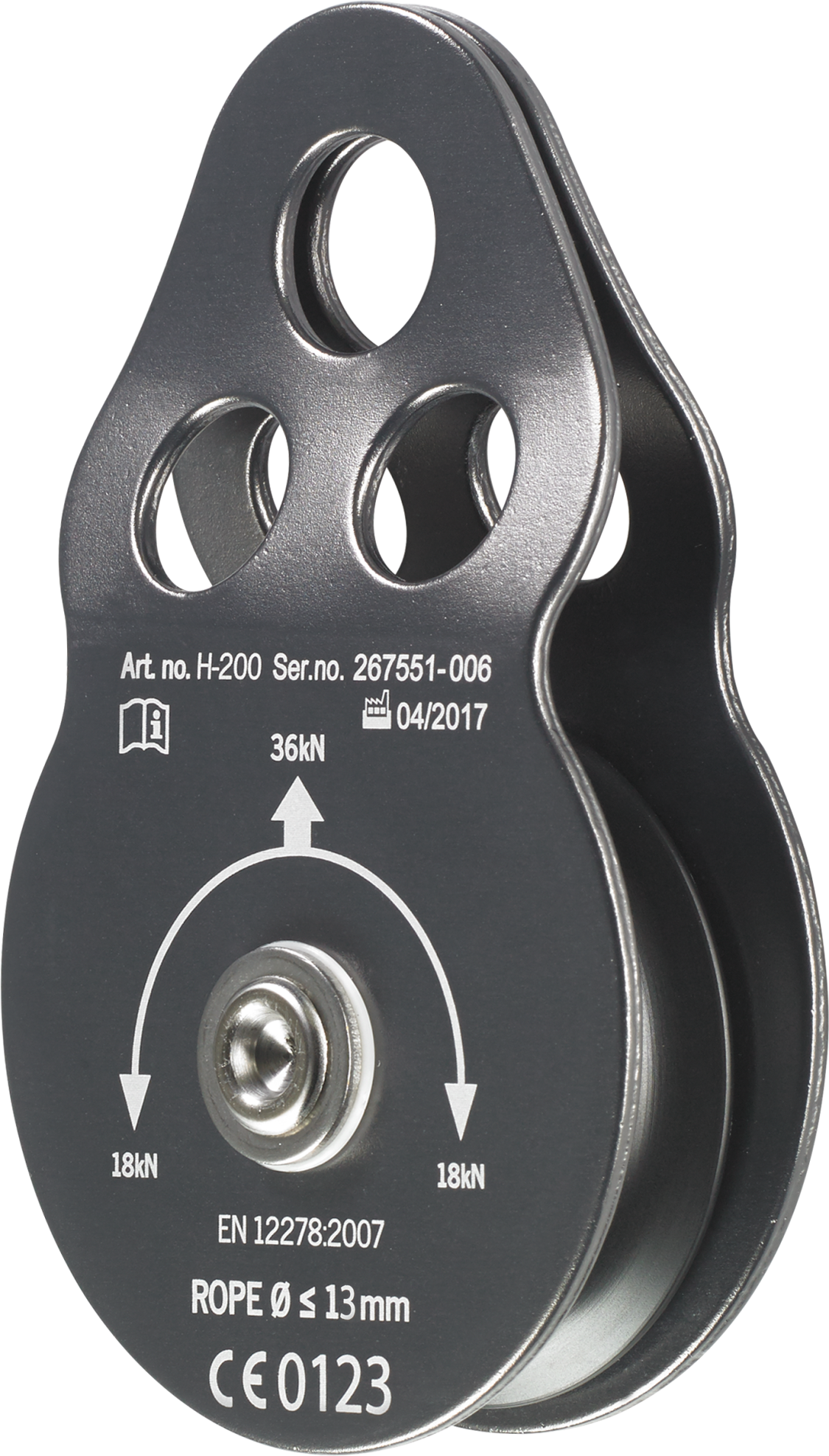 Skylotec POLLUX Aluminium Rope Pulley H-200 - SecureHeights