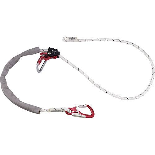 CAMP Safety ROPE ADJUSTER 0.5m-2m Work Positioning Adjustable Rope Lanyard with 23mm Hook & Carabiner 203119 - SecureHeights