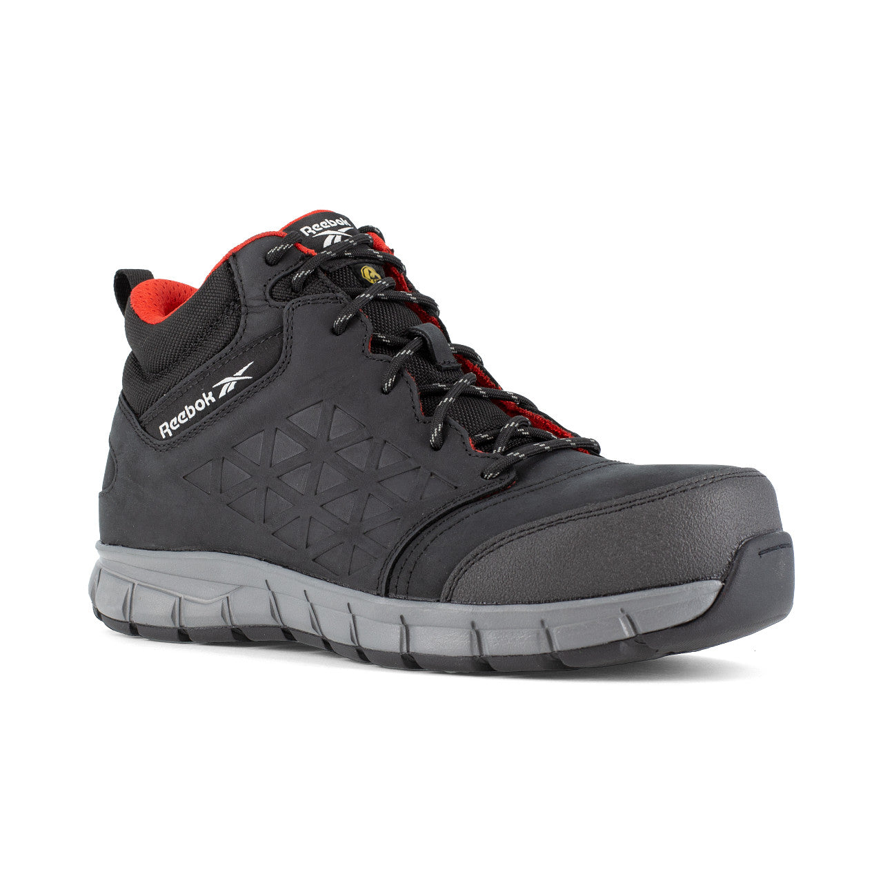 Reebok EXCEL LIGHT SAFETY IB1037-1 S3S ESD Leather Safety Boots - Black