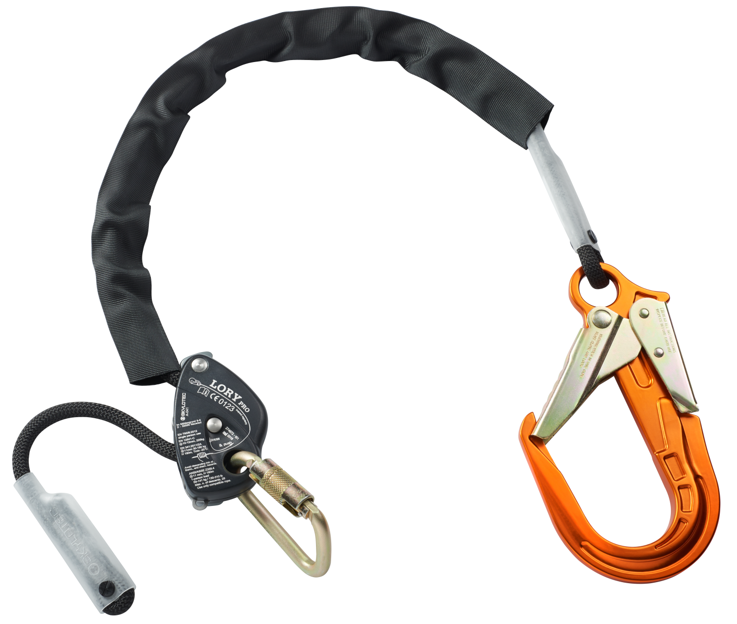 Skylotec SET LORY PRO Single Leg Lanyard with Scaffold Hook 2m-25m - SecureHeights