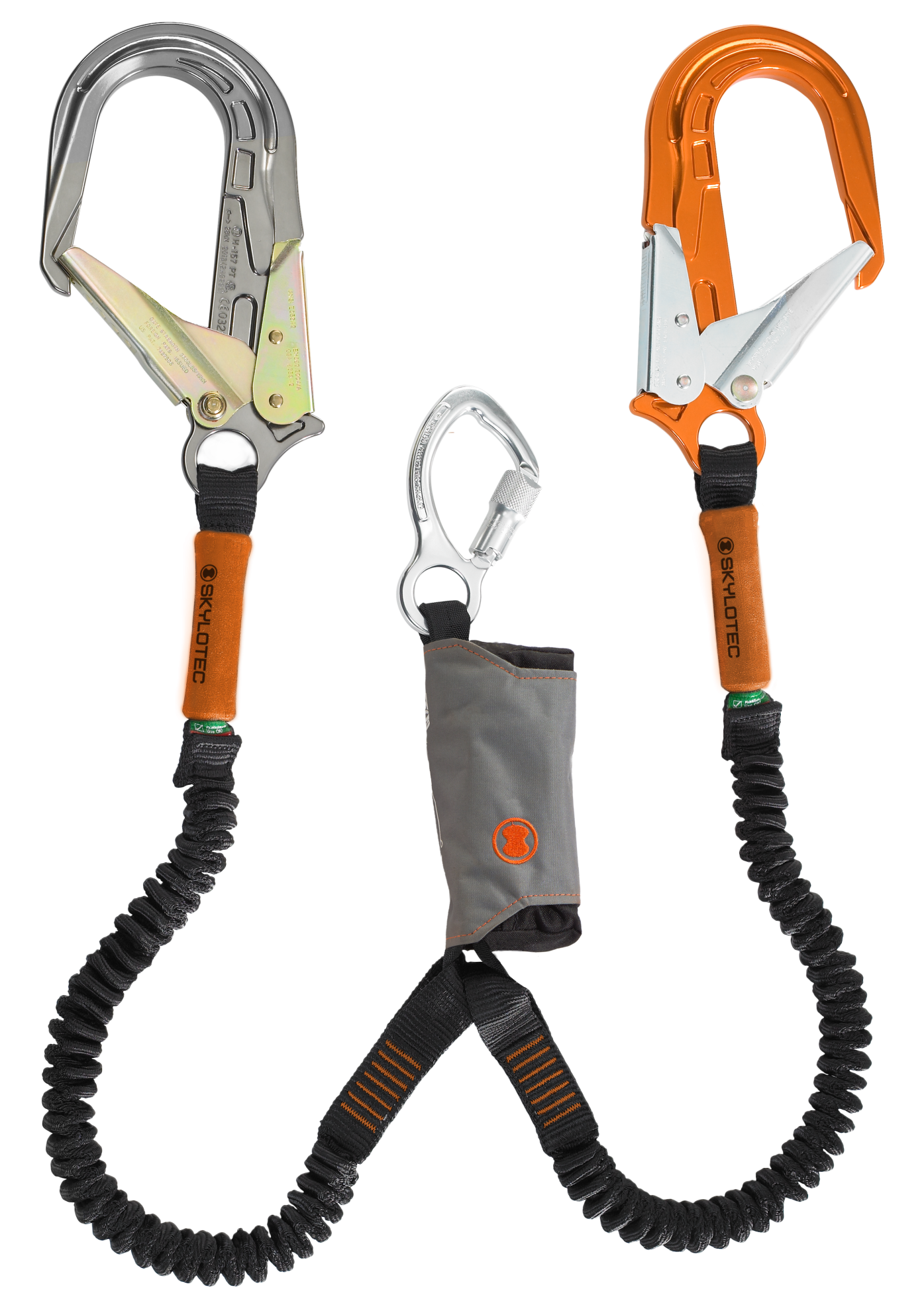 Skylotec SKYSAFE PRO FLEX Y 1.8m Twin Leg Webbing Lanyard with 64mm Scaffold Hooks L-0558-1,8 - SecureHeights