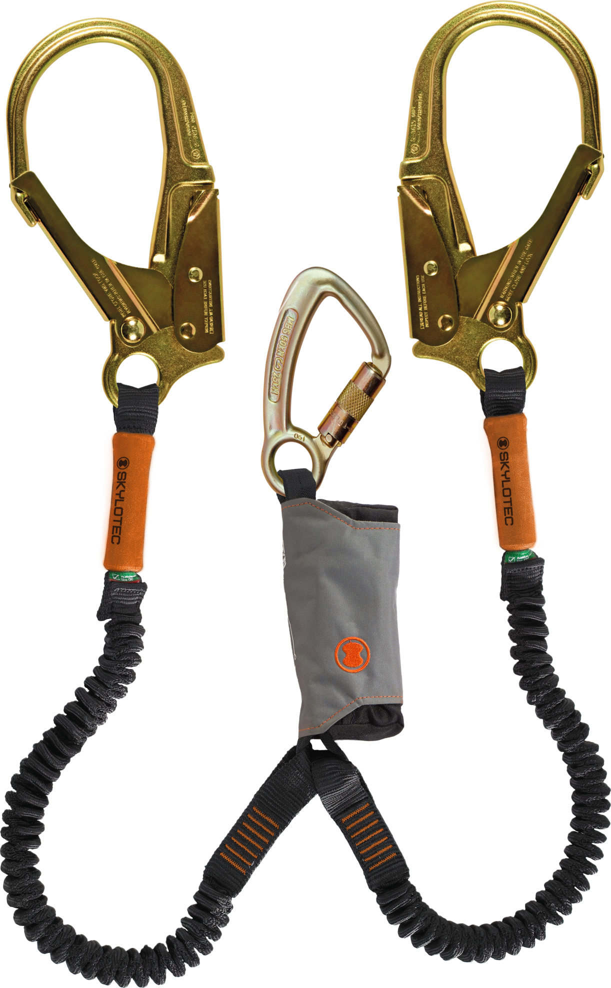 Skylotec SKYSAFE PRO FLEX Y 1.8m Twin Leg Webbing Lanyard with 60mm Scaffold Hooks L-0562-1,8 - SecureHeights