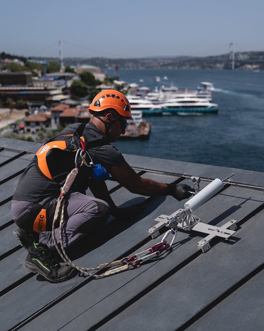 Fallprotec SecuRope Neo Pro Cable Standing Seam Roof Lifeline System