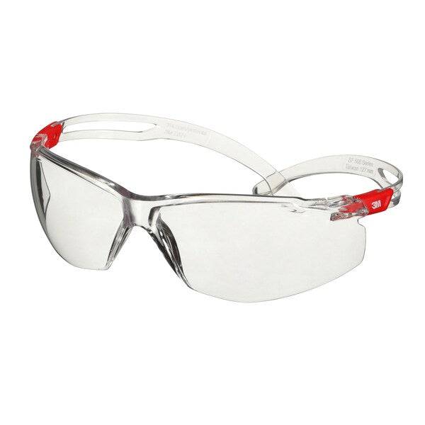 3M SecureFit 500 Series Clear Scotchgard K&N Safety Glasses SF501SGAF-RED - SecureHeights