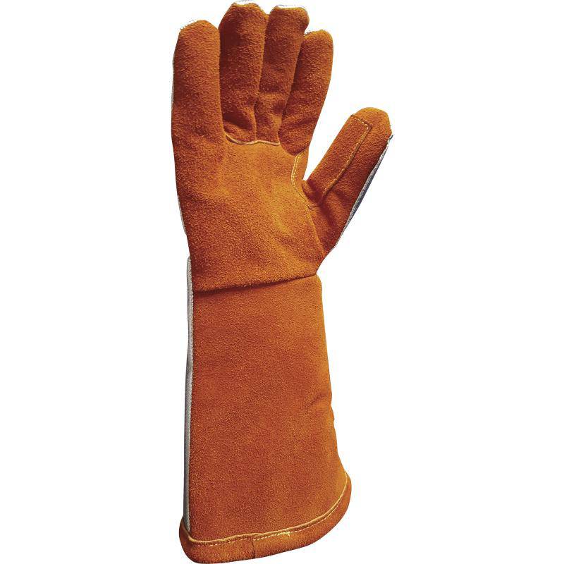 DeltaPlus TERK400 Aluminised Back Leather Hide Welders Gloves - SecureHeights