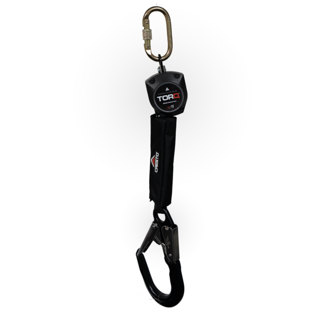 Abtech Safety TORQ MICRO 2m Single Leg Webbing Self Retracting Lifeline with Scaffold Hook H2.0-9680 - SecureHeights