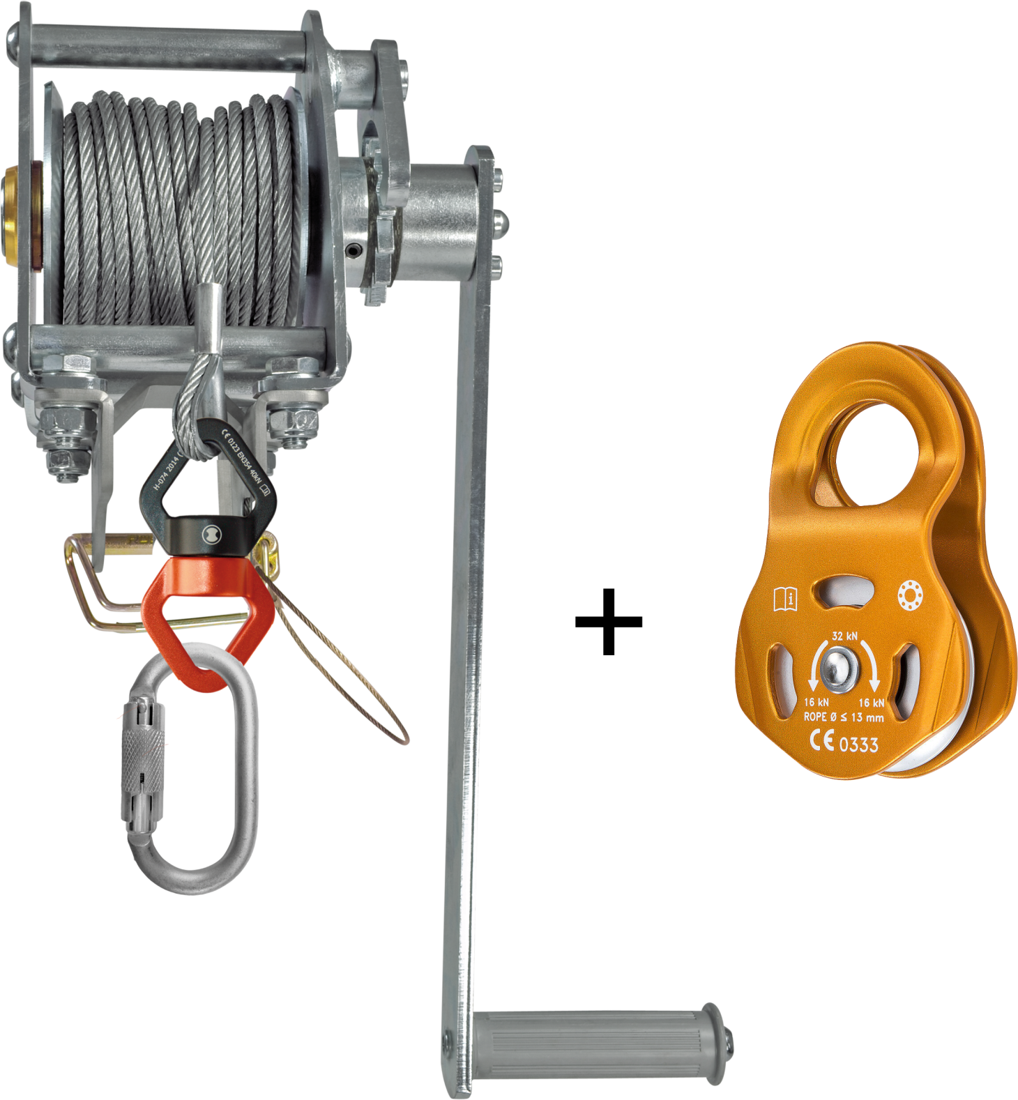 Skylotec TRIBOC T WIND 15m Steel Cable Winch with Integrated Swivel ACS-0036-15-T - SecureHeights