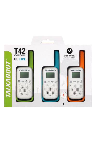 Motorola Talkabout T42 Licence Free PMR446 Two Way Radio Walkie Talkie Triple Pack - SecureHeights
