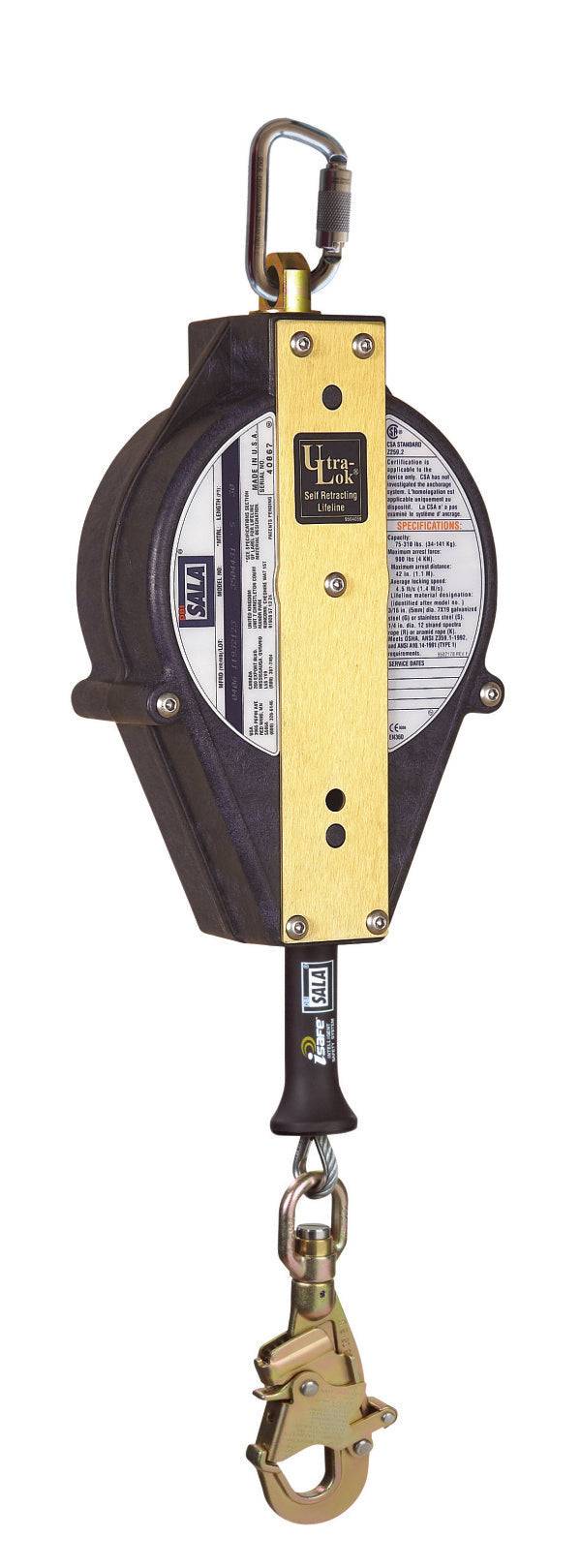 3M DBI SALA Ultra-Lok 9m Stainless Steel Cable Self Retracting Lifeline 3504426 - SecureHeights