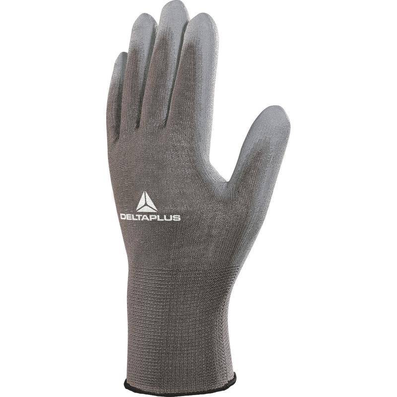 DeltaPlus VE702PG PU Coated Palm 13 Gauge Polyester Knitted General Handling Gloves (25 Pairs) - SecureHeights
