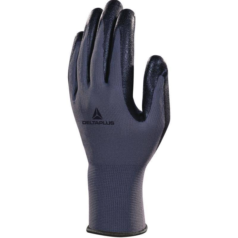 DeltaPlus VE722 Nitrile Foam Coated Palm 13 Gauge Polyester Knitted Safety Gloves (20 Pairs) - SecureHeights