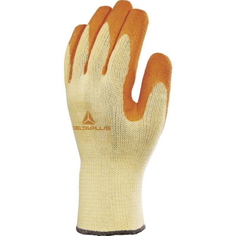 DeltaPlus VE730 Latex Coated Palm 10 Gauge Polyester Knitted General Handling Gloves (20 Pairs) - SecureHeights