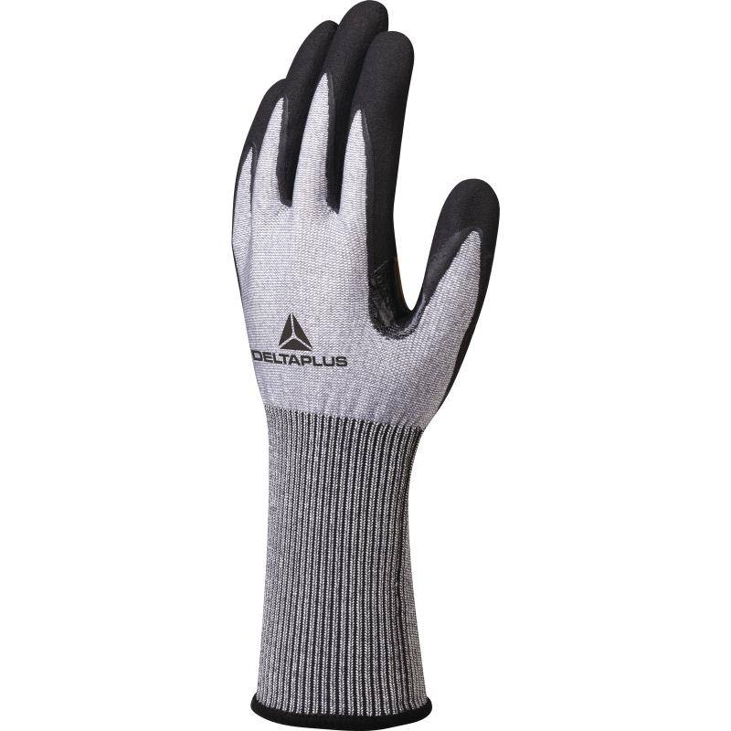 DeltaPlus VENICUTC01 (VENICUT41GN) Cut C Nitrile Foam Coated Palm Reinforced 15 Gauge Knitted Safety Gloves (5 Pairs) - SecureHeights