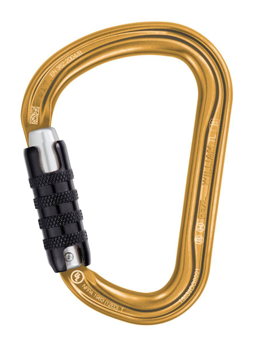 Petzl WILLIAM Lightweight Large Capacity Asymmetrical Aluminium Triact Lock Carabiner - SecureHeights