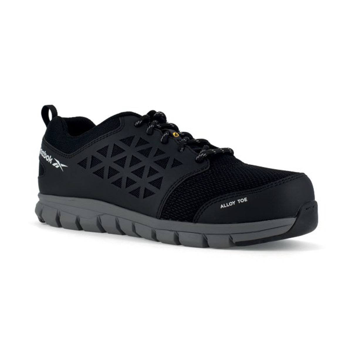 Reebok EXCEL LIGHT SAFETY IB1031 S1PS ESD Microfibre Mesh Safety Trainers - Black