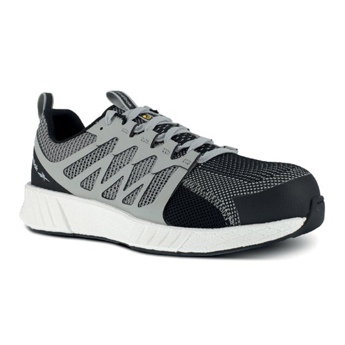 Reebok FUSION FLEXWEAVE SAFETY IB1072 S1PS ESD Ultraknit Safety Trainers - Black/Grey/White