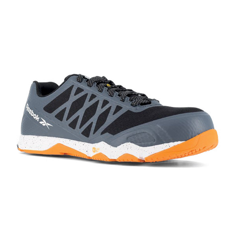 Reebok SPEED TR SAFETY IB4453 S1PS ESD Mesh TPU Safety Trainers - Grey/Orange